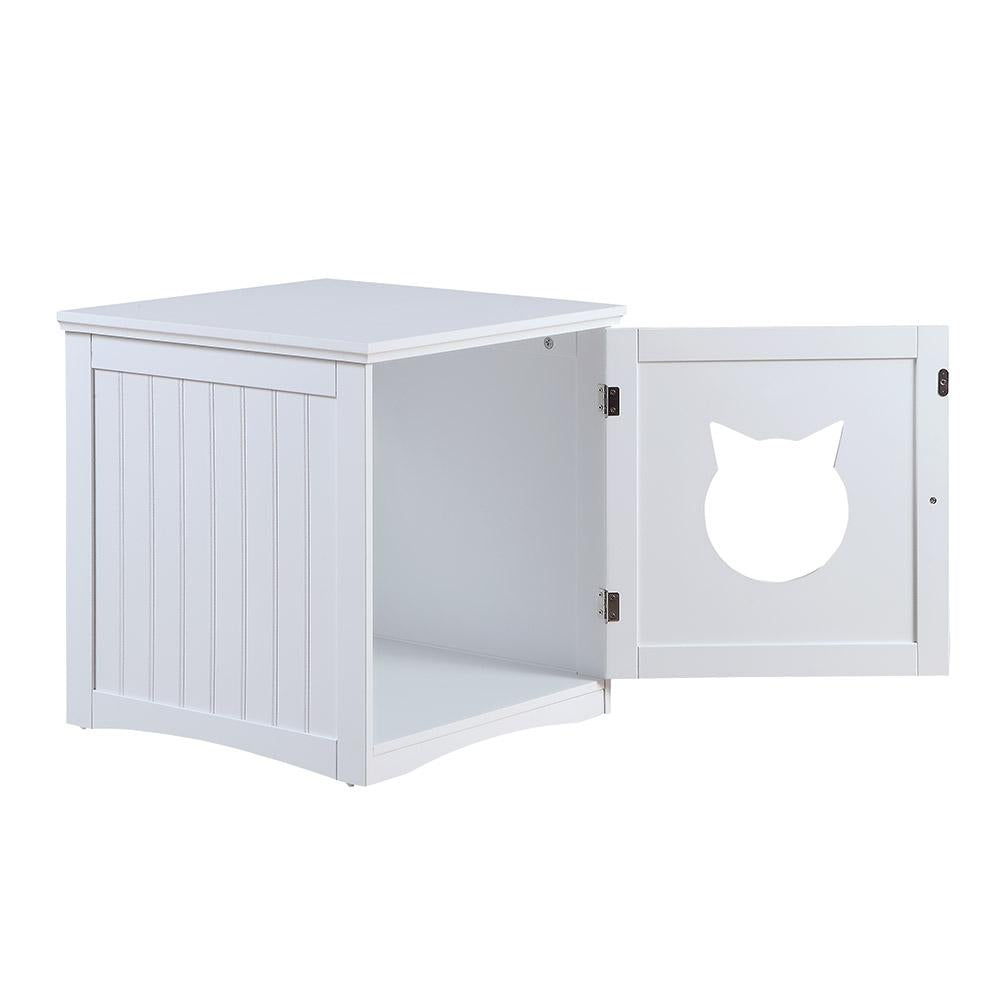 Modern Cat House Nightstand – Hidden Litter Box Enclosure & Pet Bed Side Table