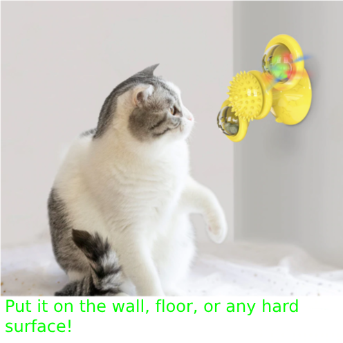 Interactive LED Whirling Windmill Cat Toy