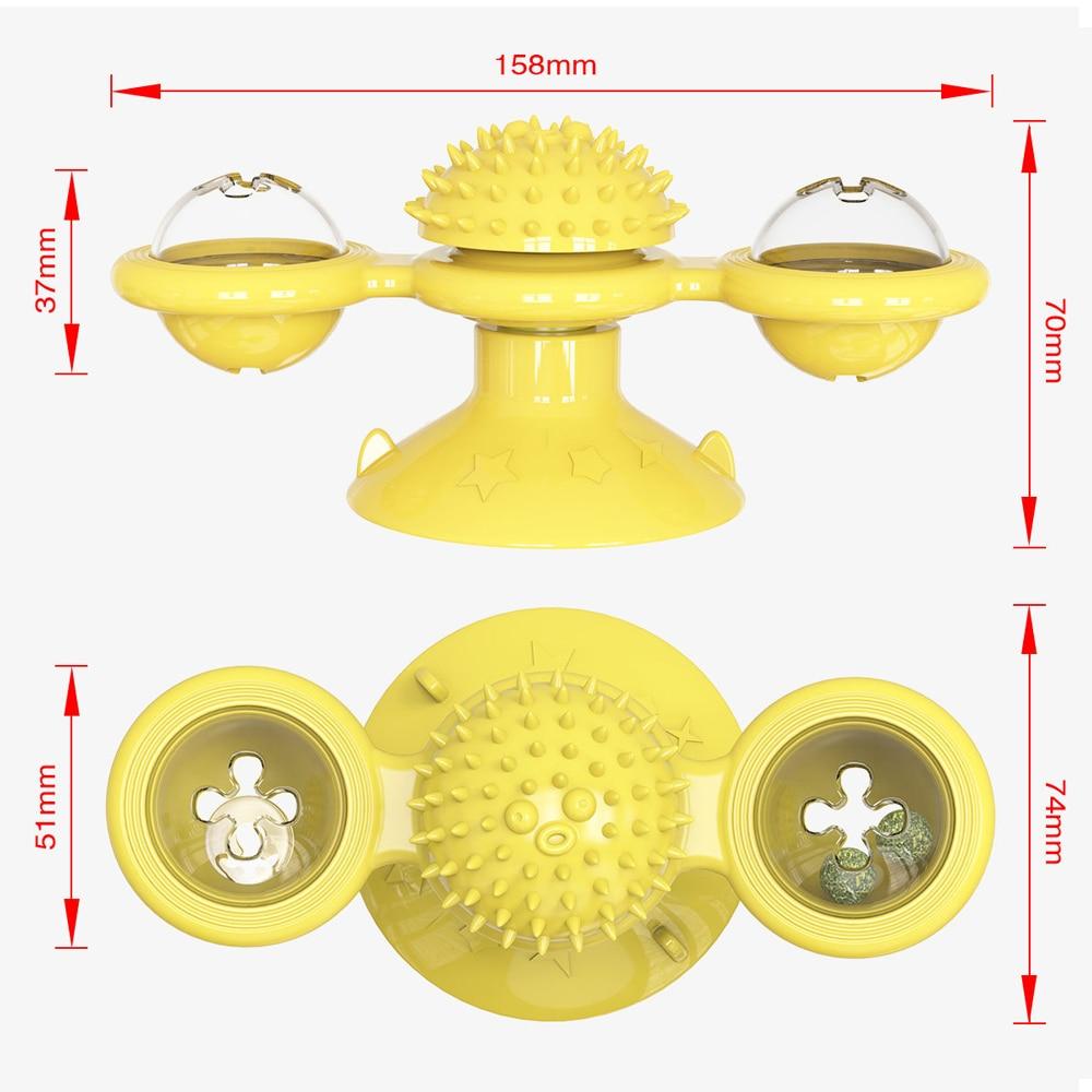 Interactive LED Whirling Windmill Cat Toy