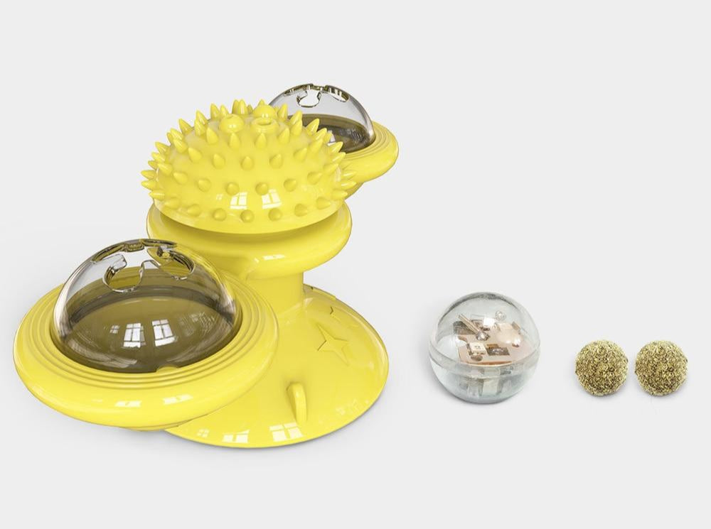 Interactive LED Whirling Windmill Cat Toy
