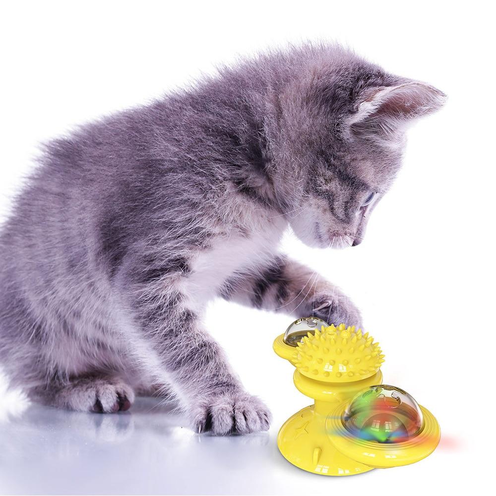 Interactive LED Whirling Windmill Cat Toy